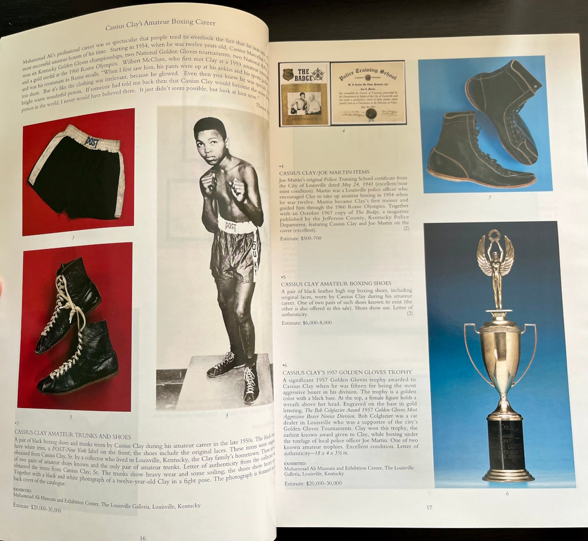 Christies Muhammad Ali Memorabilia Auction Catalog from October 1997