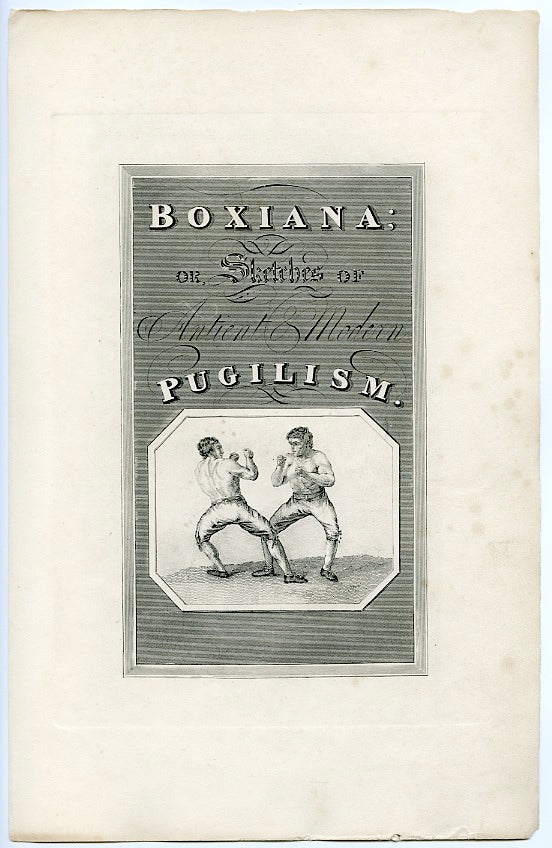 Daniel Mendoza vs. Richard Humphries - Vintage c. 1839 Boxing Supplement Print