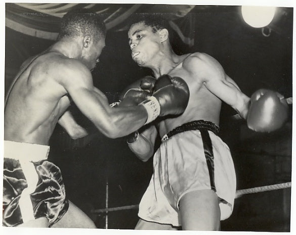 Davey Moore vs. Isidro Martinez - 1957 Vintage action boxing photograph