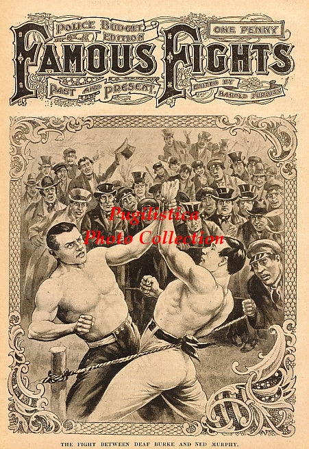 Deaf Burke vs. Ned Murphy - 11x17 Boxing Photographic Print