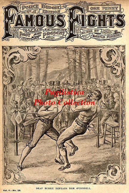 Deaf Burke vs. Tom O'Connell - 11x17 Boxing Photographic Print