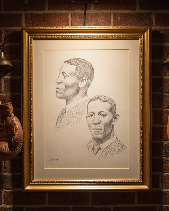 Denver Ed Martin - Original 18x24 Boxing Artwork by Bob Carson