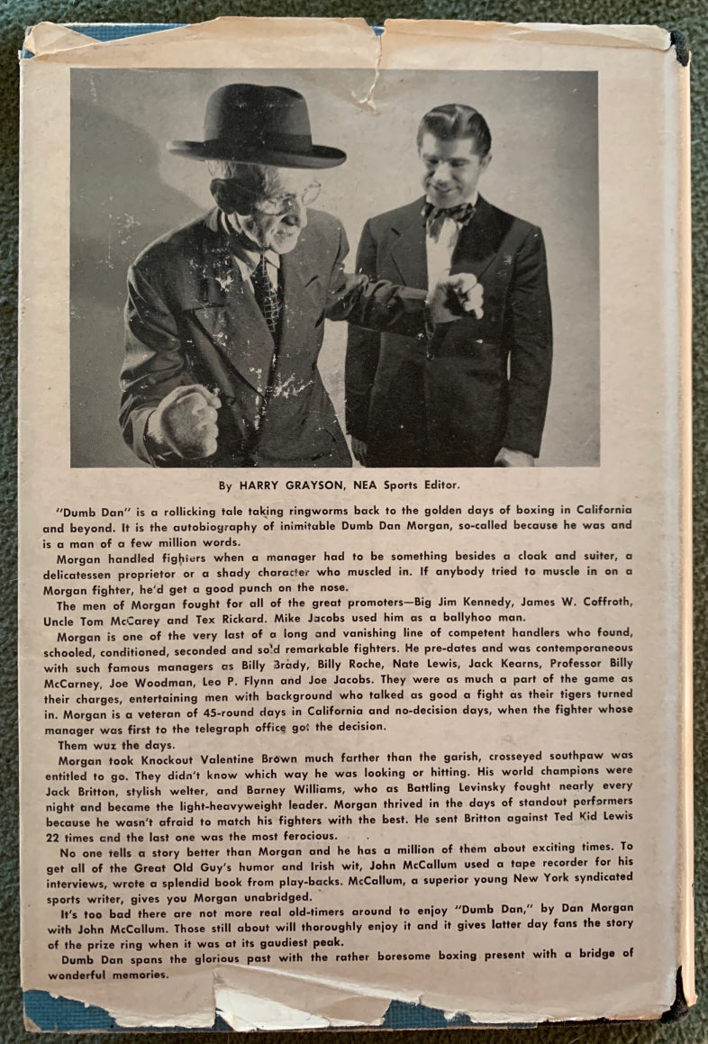 Dumb Dan by Dan Morgan and John McCallum Boxing Book - 1953 Edition