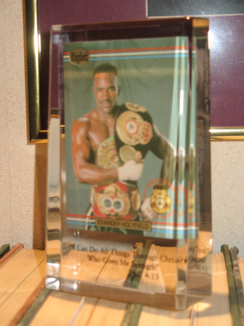 Evander Holyfield Inspirational Boxing Card display