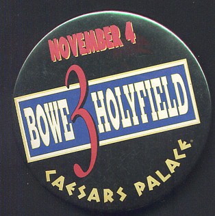Evander Holyfield vs. Riddick Bowe III - 1995 Souvenir Pinback