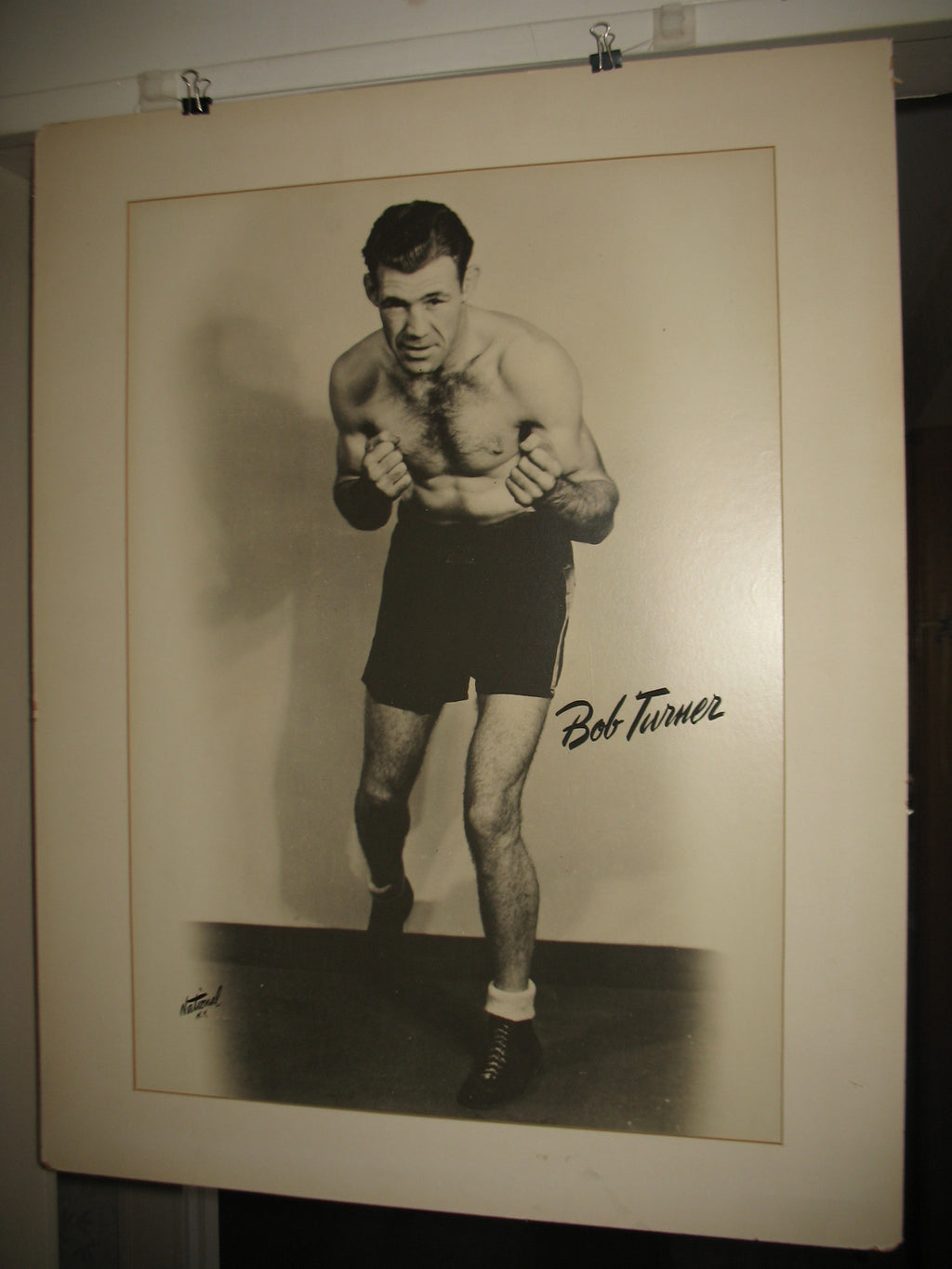 "Irish" Bob Turner - 1930's Large Format 17x24 National Studios Photograph - Virginia Middleweight Contender