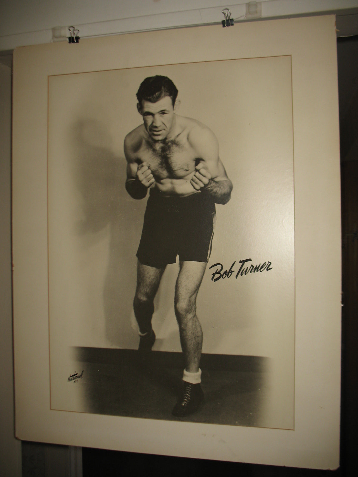 "Irish" Bob Turner - 1930's Large Format 17x24 National Studios Photograph - Virginia Middleweight Contender