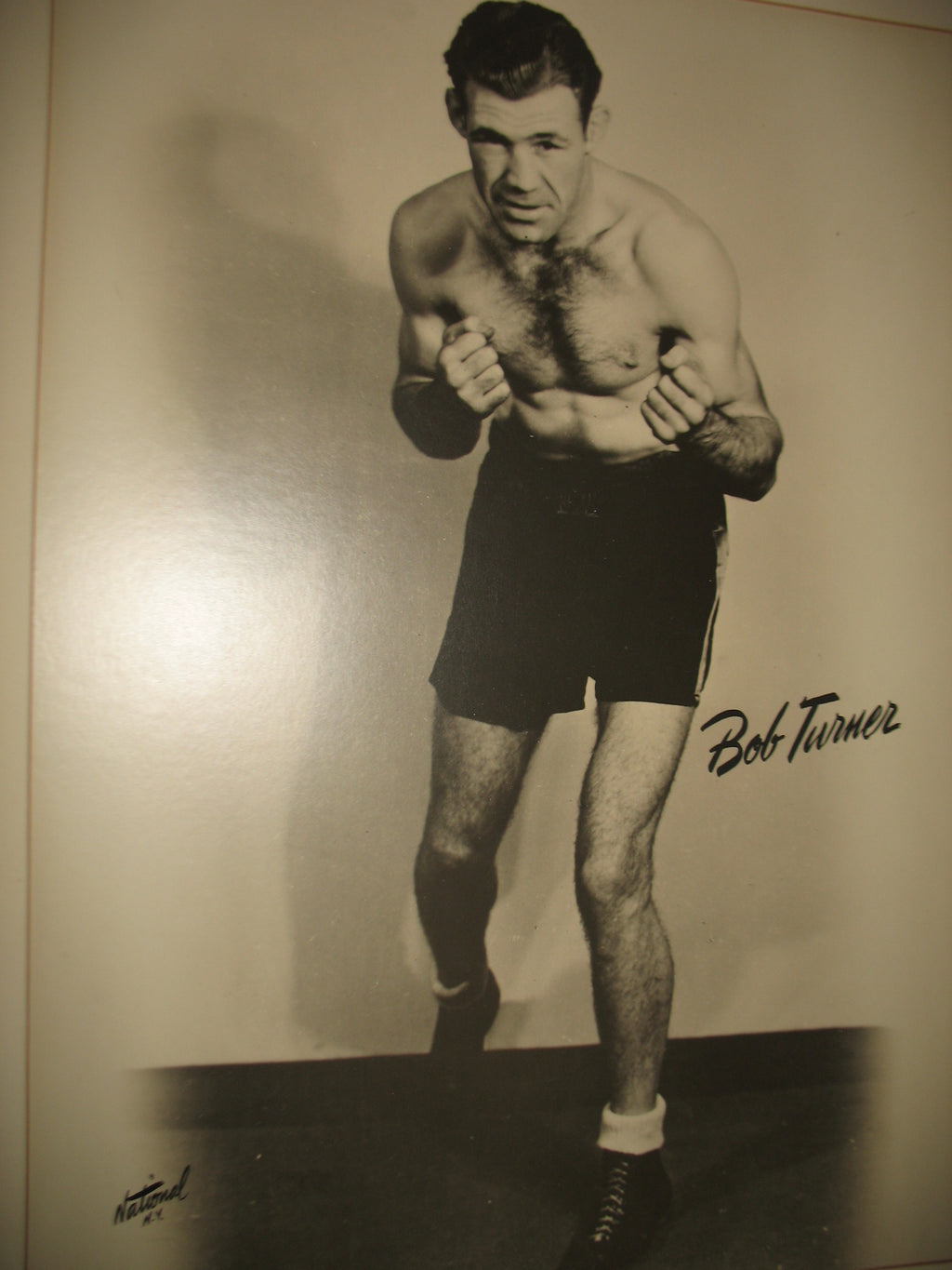 "Irish" Bob Turner - 1930's Large Format 17x24 National Studios Photograph - Virginia Middleweight Contender