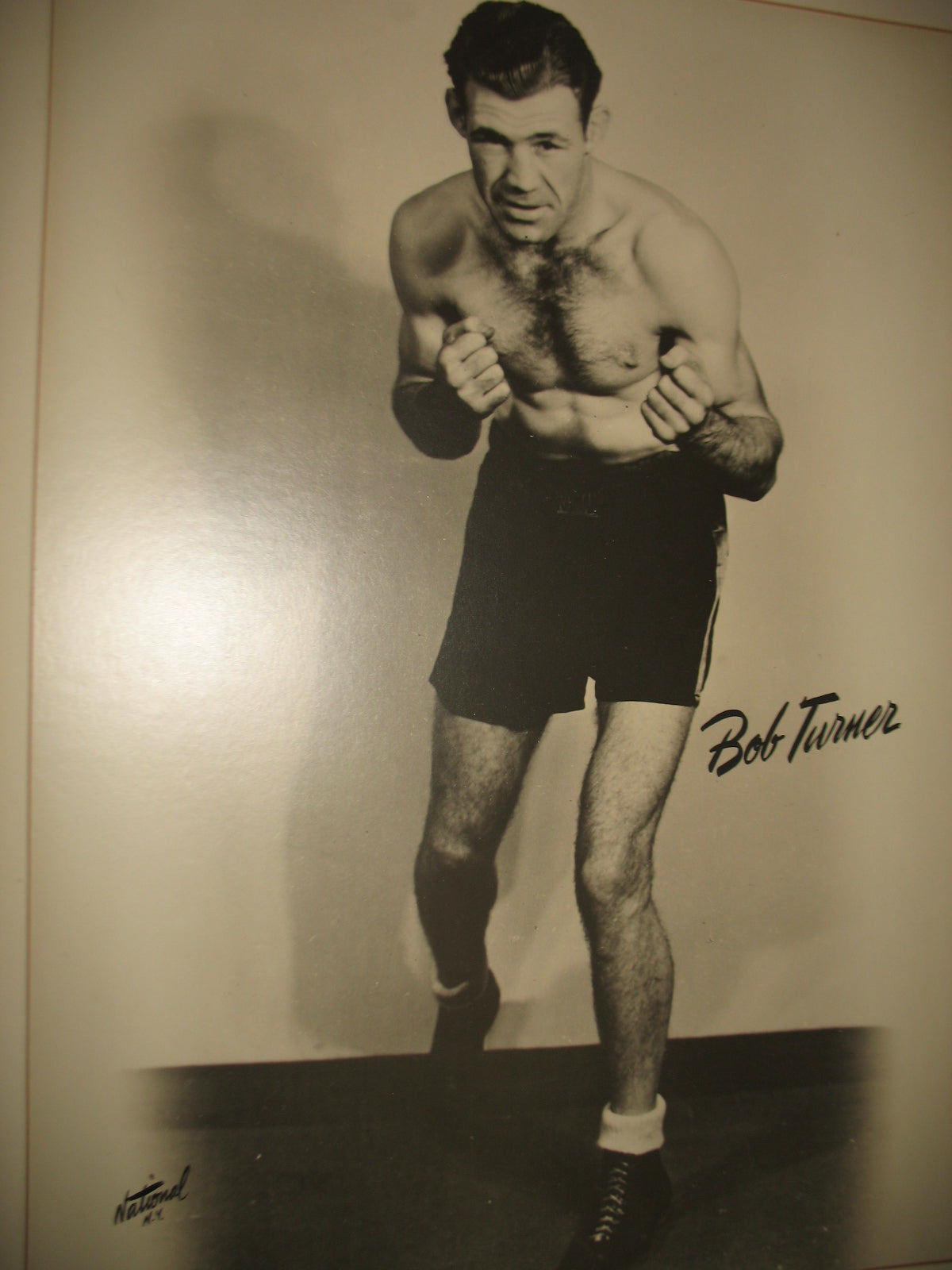 "Irish" Bob Turner - 1930's Large Format 17x24 National Studios Photograph - Virginia Middleweight Contender