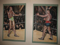 Jack Johnson vs. Sam McVey - Pair of Beautiful pieces of Large Pastel artwork by Robert Carson
