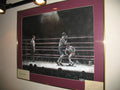 Jack Kid Berg vs. Mushy Callahan at The Royal Albert Hall - Original Large Pastel Artwork by Robert Carson with Autographs of the Fighters