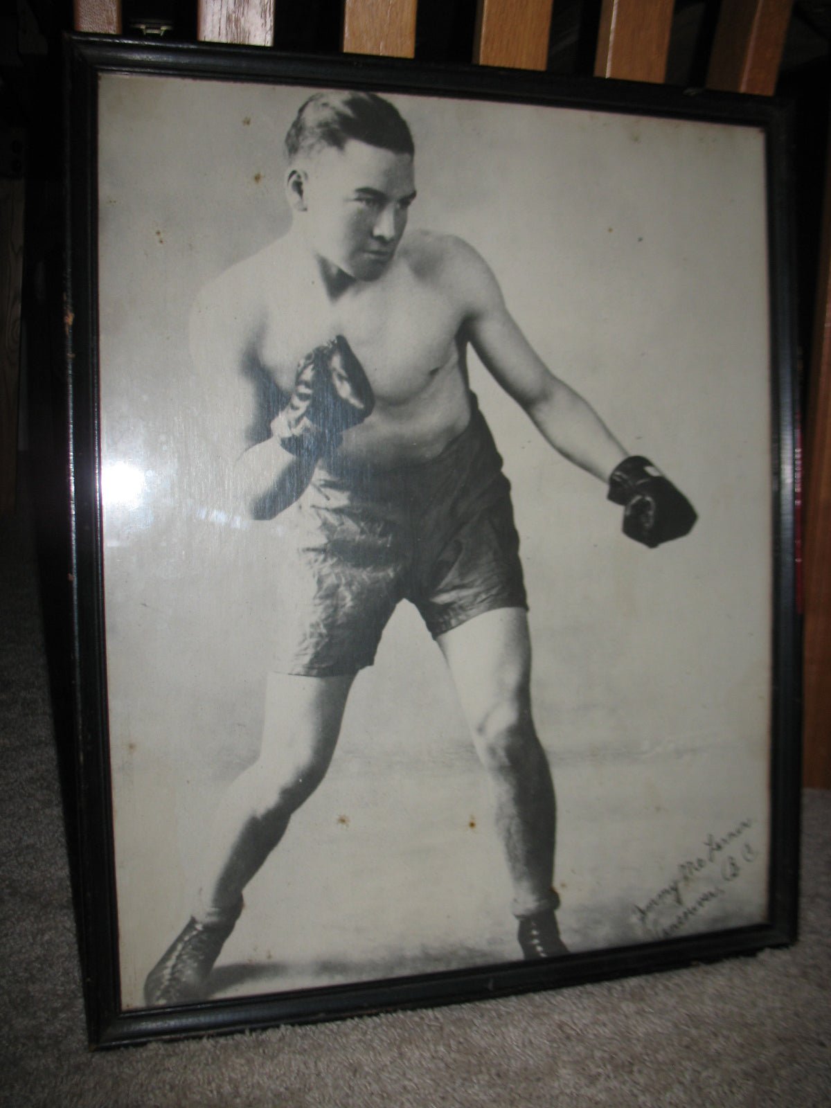 Jimmy McLarnin - c. 1930's-40's Vintage  Boxing 16x20 Large Format Bar Display Photograph