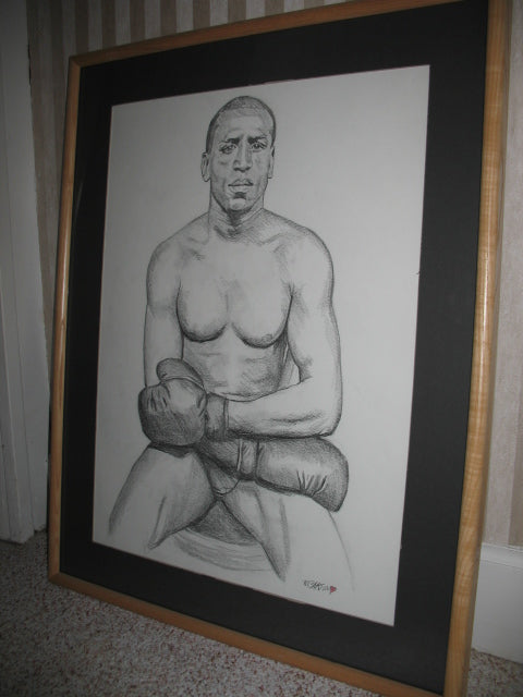 Joe Gans - 18x24 Original Artwork by Bob Carson