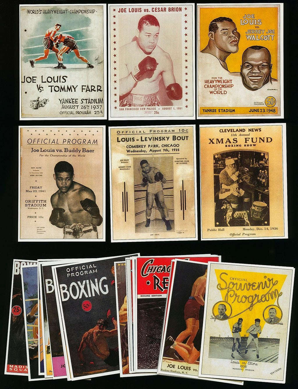 Joe Louis : A Career History - 2000 Sporting Profiles Complete Boxing Card Set with Presentation Box