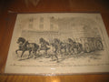 John C. Heenan vs. Tom Sayers - Delivery of the Fight News - Vintage 1860 Print from Frank Leslie's Illustrated News