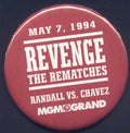Julio Cesar Chavez vs. Frankie Randall II - 1994 Souvenir Pinback Button