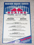 Kevin Kelley, Mike Weaver, Glenwood Brown, Jorge Castro, etc. - July 27, 1989 MSG Fight Poster