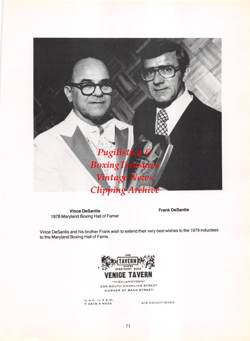 Boxing News Clipping #2774 - Vince DeSantis, Frank DeSantis, Pete Galiano