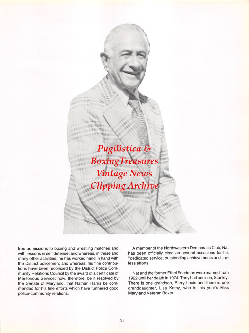 Boxing News Clipping #2754 - Nathan Harris, Pete DeAngelis