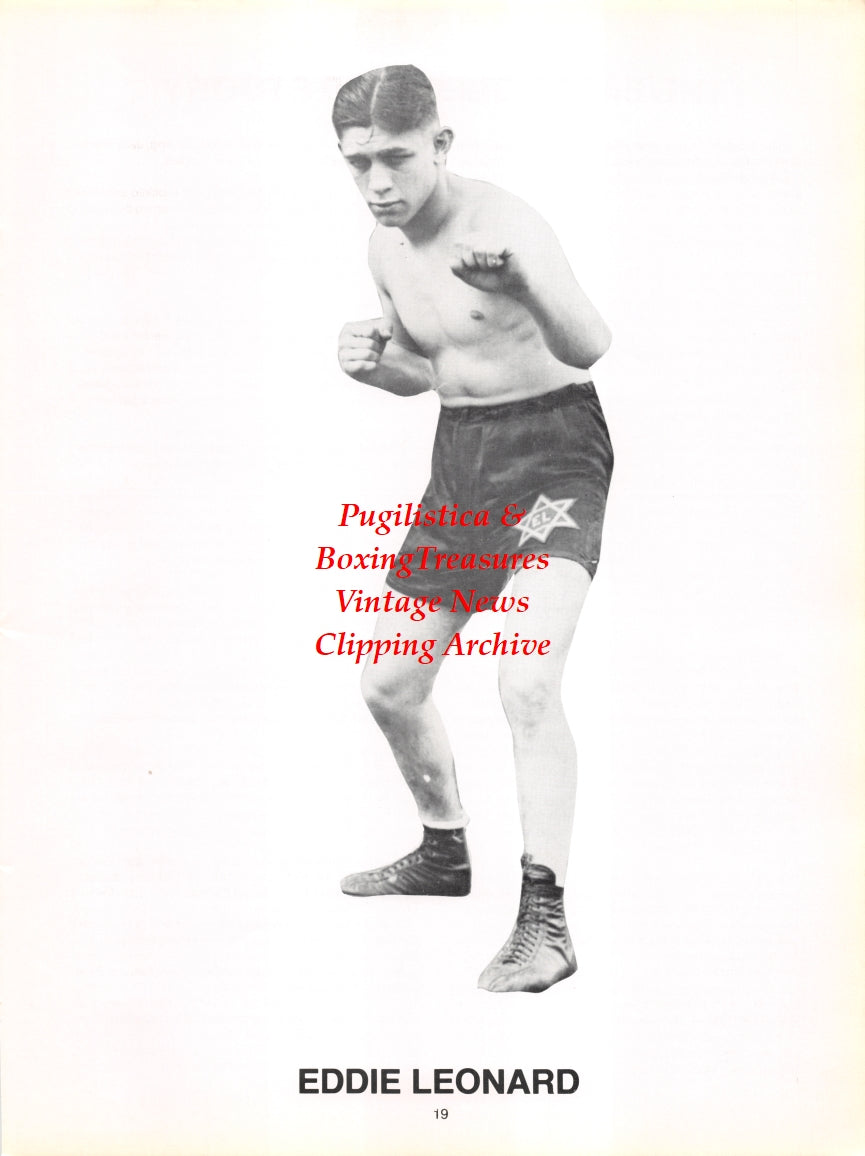 Boxing News Clipping #2748 - Eddie Leonard, Baltimore Dundee (Samuel Ranzino)