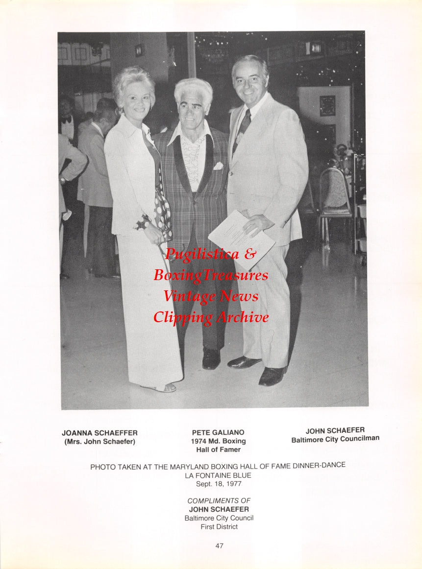 Boxing News Clipping #2762 - Pete Galiano, Joanna Schaefer, John Schaefer