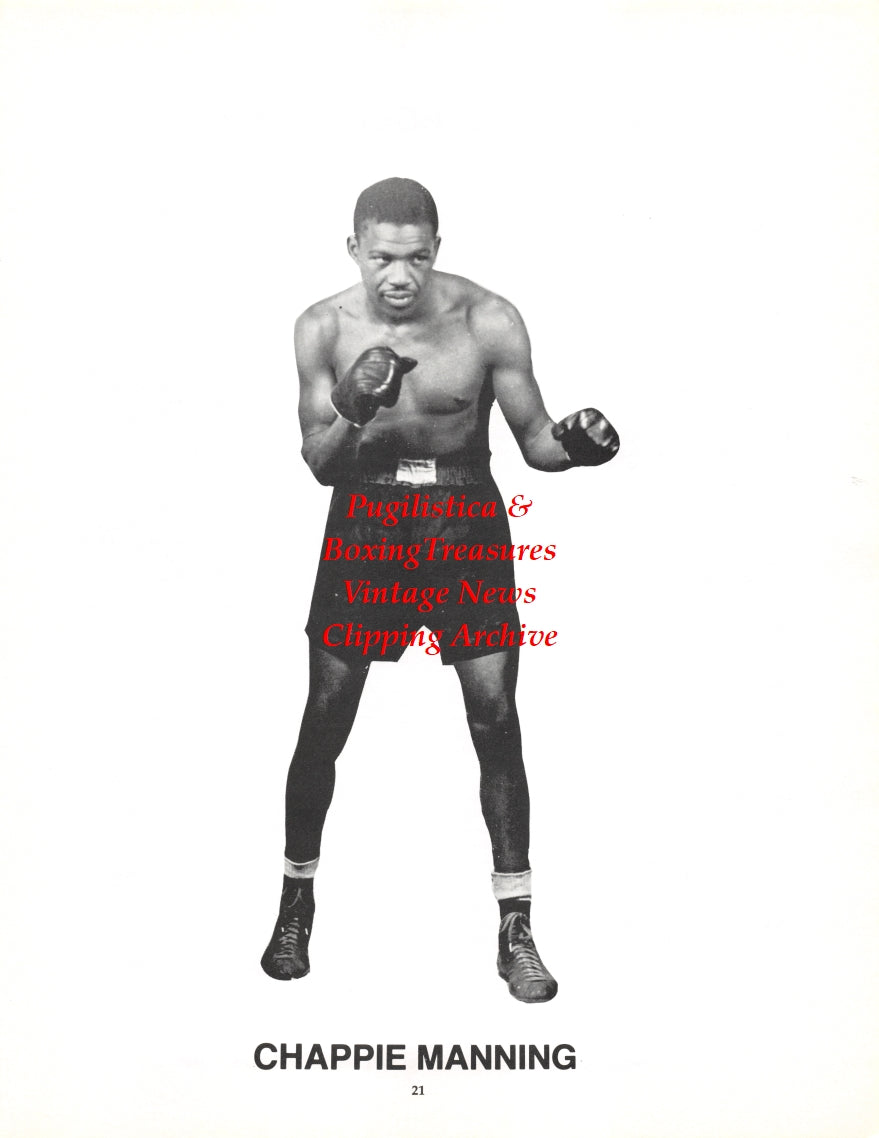 Boxing News Clipping #2695 - Chappie Manning, Willie Rock