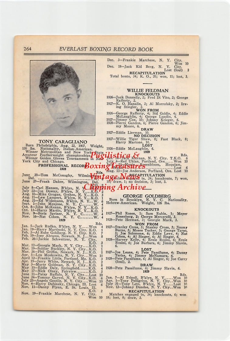 Boxing News Clipping #2600 - Tony Caragliano, Sammy Fuller