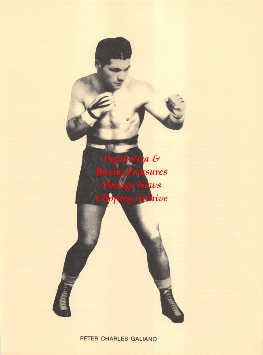 Boxing News Clipping #2657 - Pete Galiano, Eddie Burnbrook