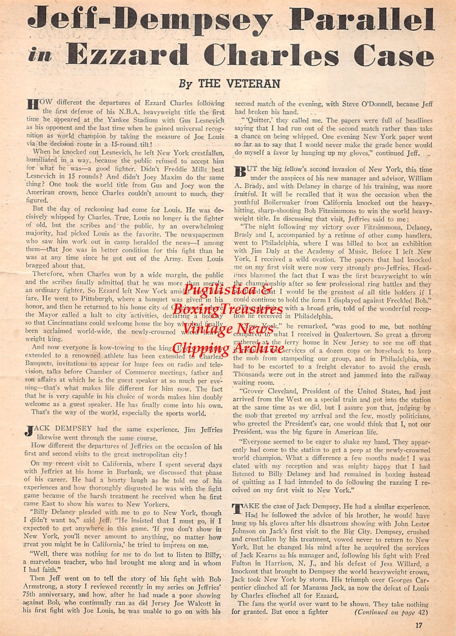 Boxing News Clipping #2572 - Bob Satterfield vs. Lee Oma