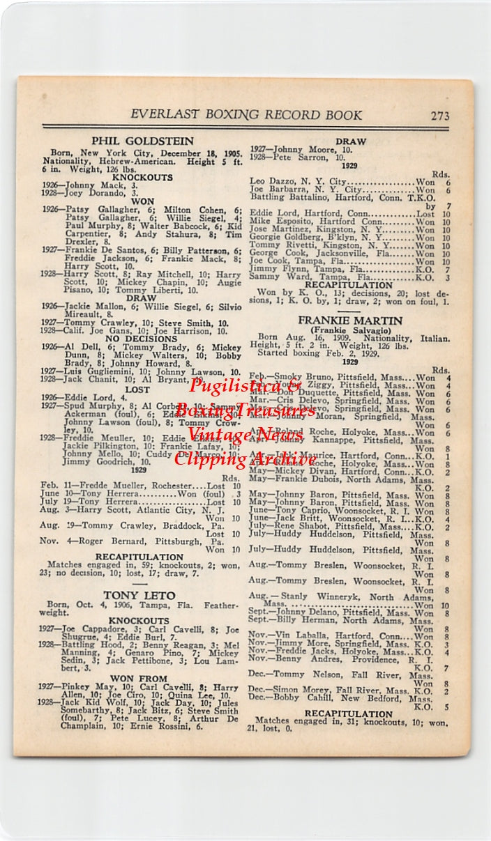 Boxing News Clipping #2607 - Lew Feldman