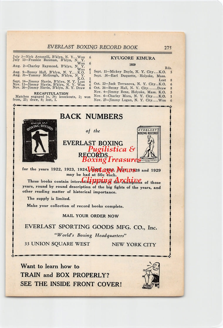 Boxing News Clipping #2608 - Phil Rafferty, Young Lebrun