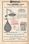 Boxing News Clipping #2617 - Everlast Ad for Boxing Striking Bag, Stand and Gloves and Ad for Everlast Athletic Cup