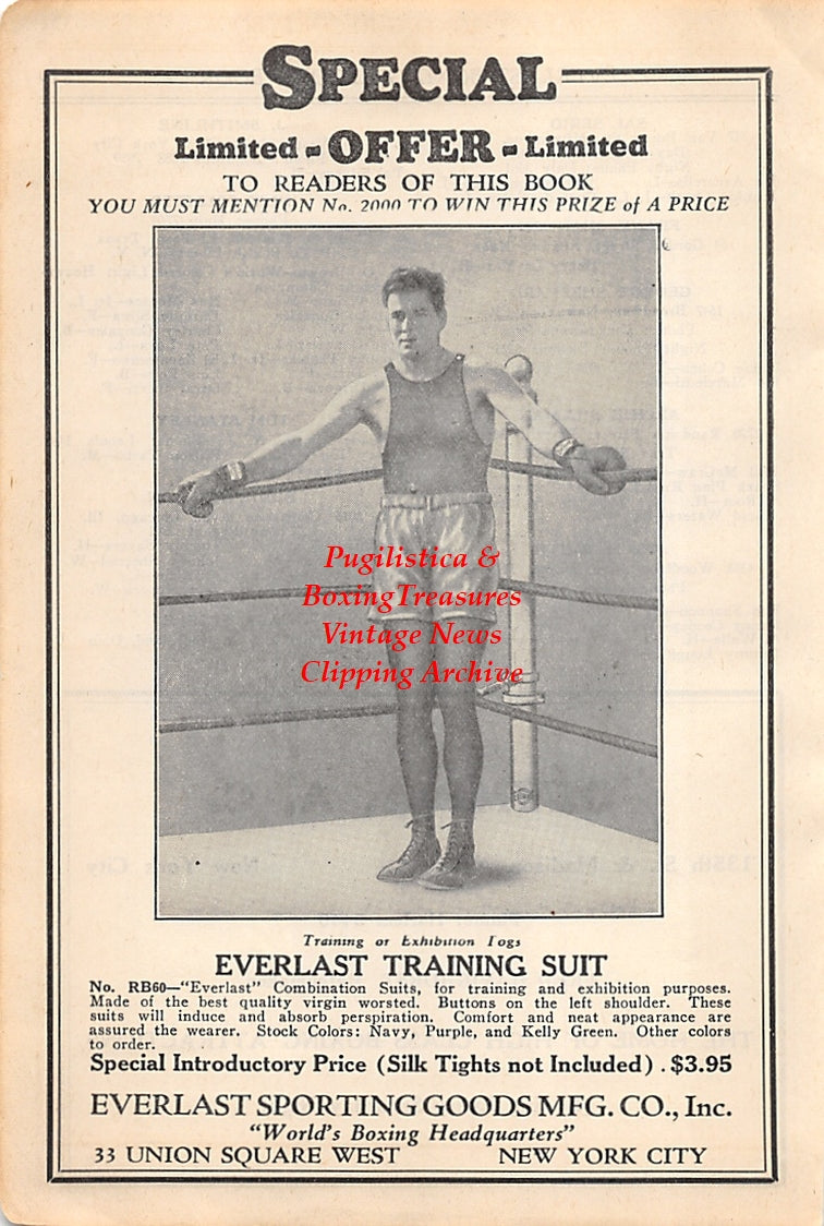 Boxing News Clipping #2619 - Ad for Everlast Boxing Training Suit