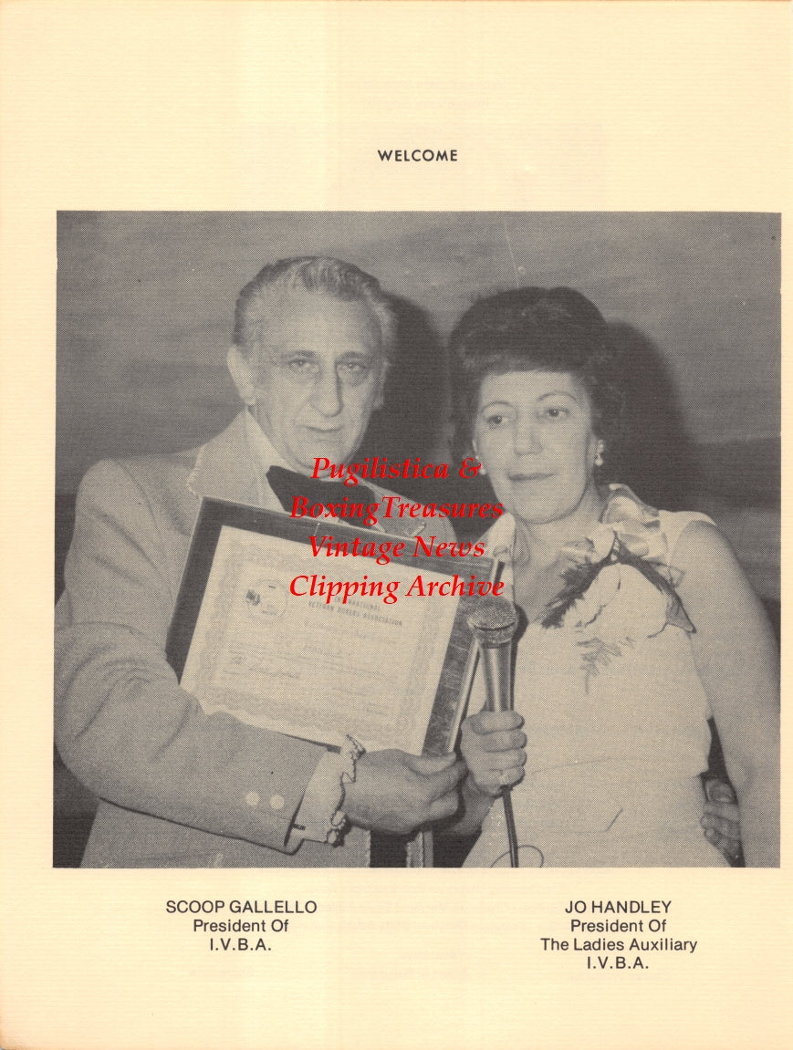Boxing News Clipping #2649 - Scoop Gallello, Jo Handley, Vincent Cala