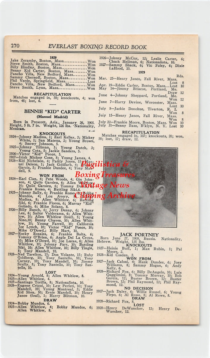 Boxing News Clipping #2611 - Pete Zivic, Eddie "Newsboy" Curley, Jack Portney