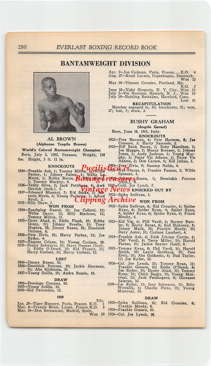 Boxing News Clipping #2612 - Panama Al Brown