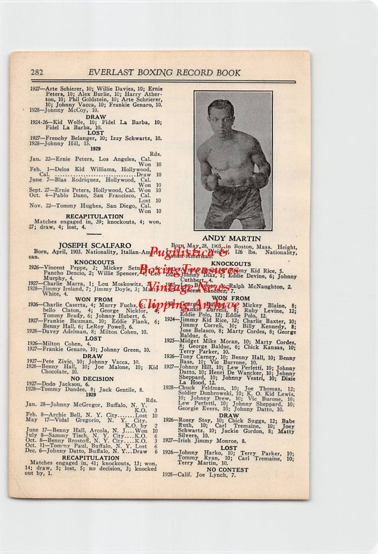 Boxing News Clipping #2606 - Kid Francis, Andy Martin