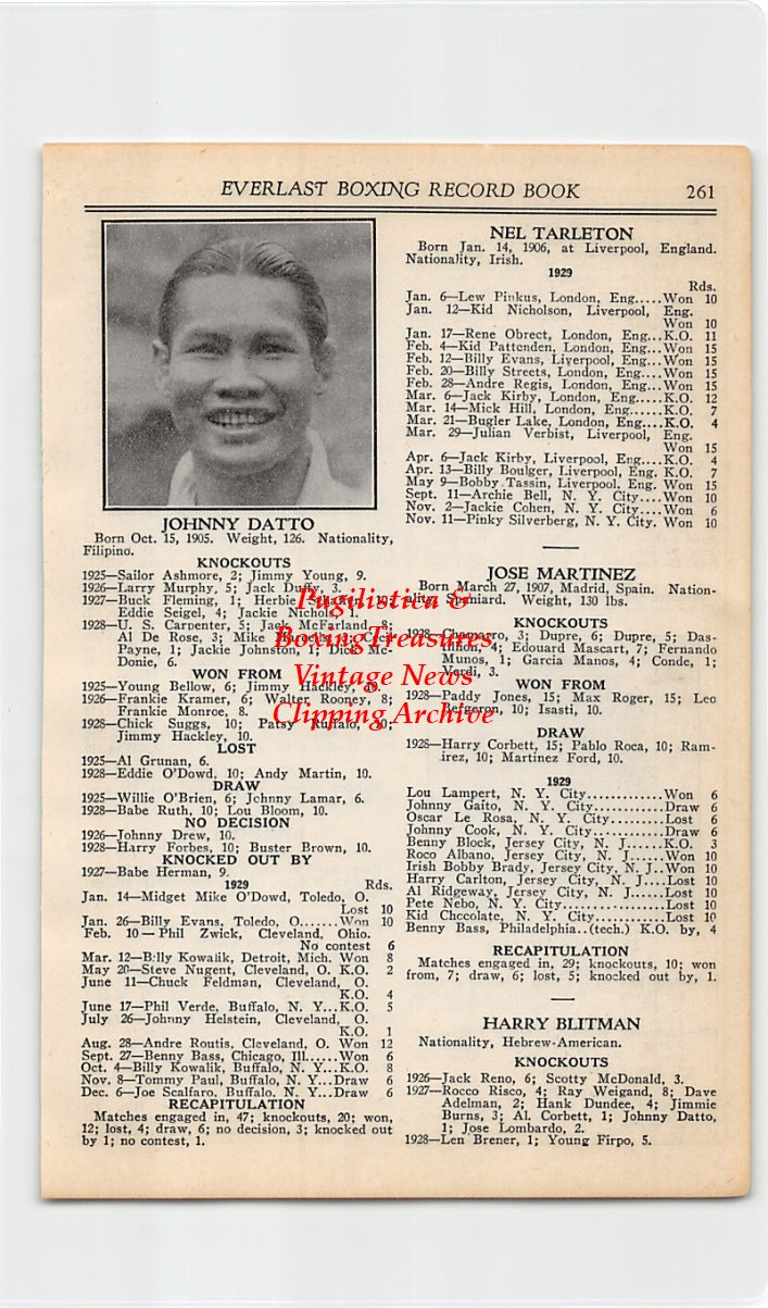 Boxing News Clipping #2601 - Freddie Miller, Johnny Datto