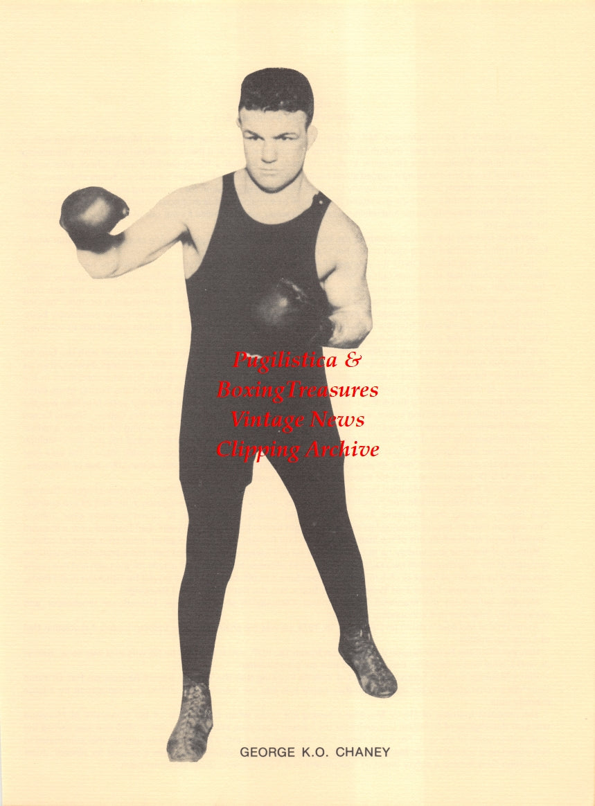 Boxing News Clipping #2659 - George K.O. Chaney, Henry Moulden