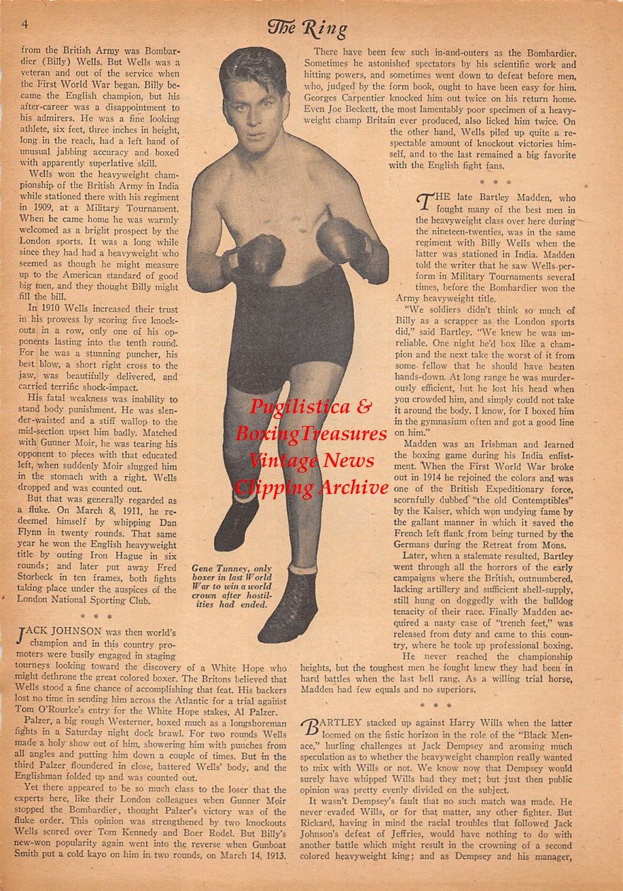 Boxing News Clipping #2433 - Mike O'Dowd, Gene Tunney