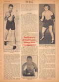 Boxing News Clipping #2546 - Brownie Morris, Sid Haber, Broadway Johnny Jones, Al Panciera, Harvey Morgan, Ruby Elkin, Jack Sharkey, WWII Coast Guard Boxing