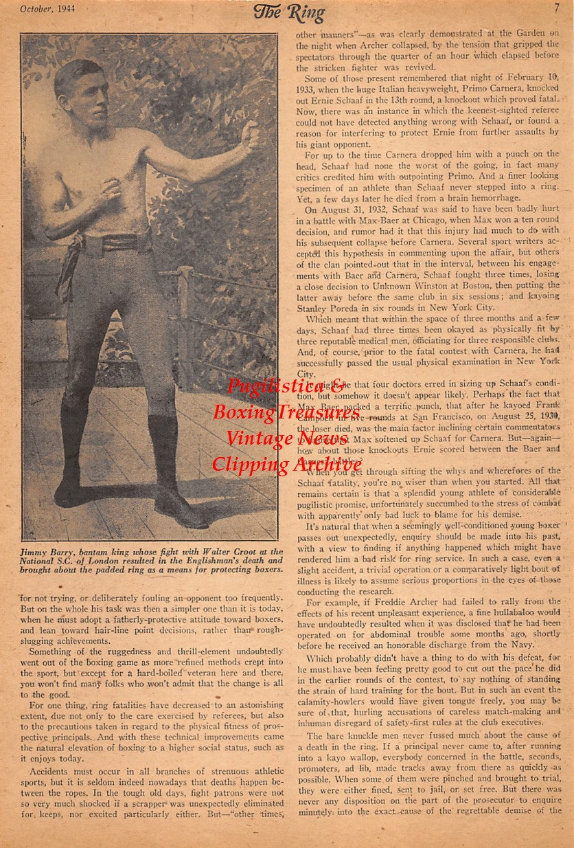 Boxing News Clipping #2553 - Jimmy Barry