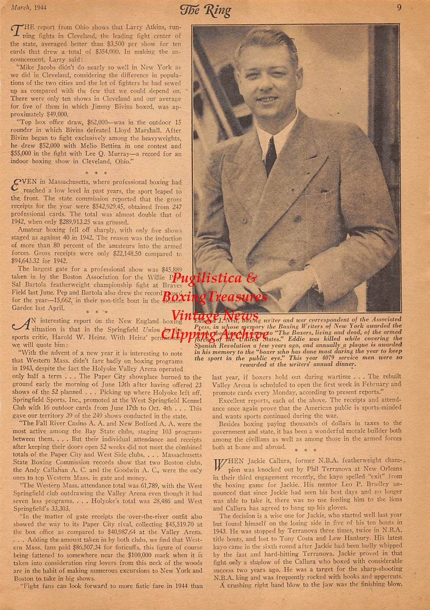 Boxing News Clipping #2479 - Pal Moore, Edward J. Neil