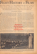 Boxing News Clipping #2451 - "Fight History In Films" Nat Fleischer, Joe Louis, Max Schmeling