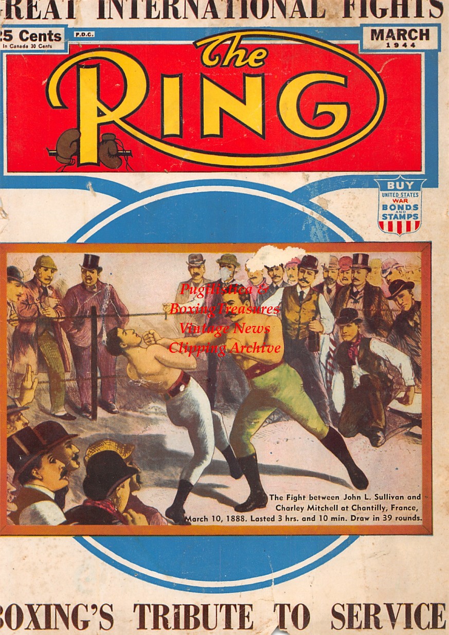 Boxing News Clipping #2475 - John L. Sullivan vs. Charlie Mitchell