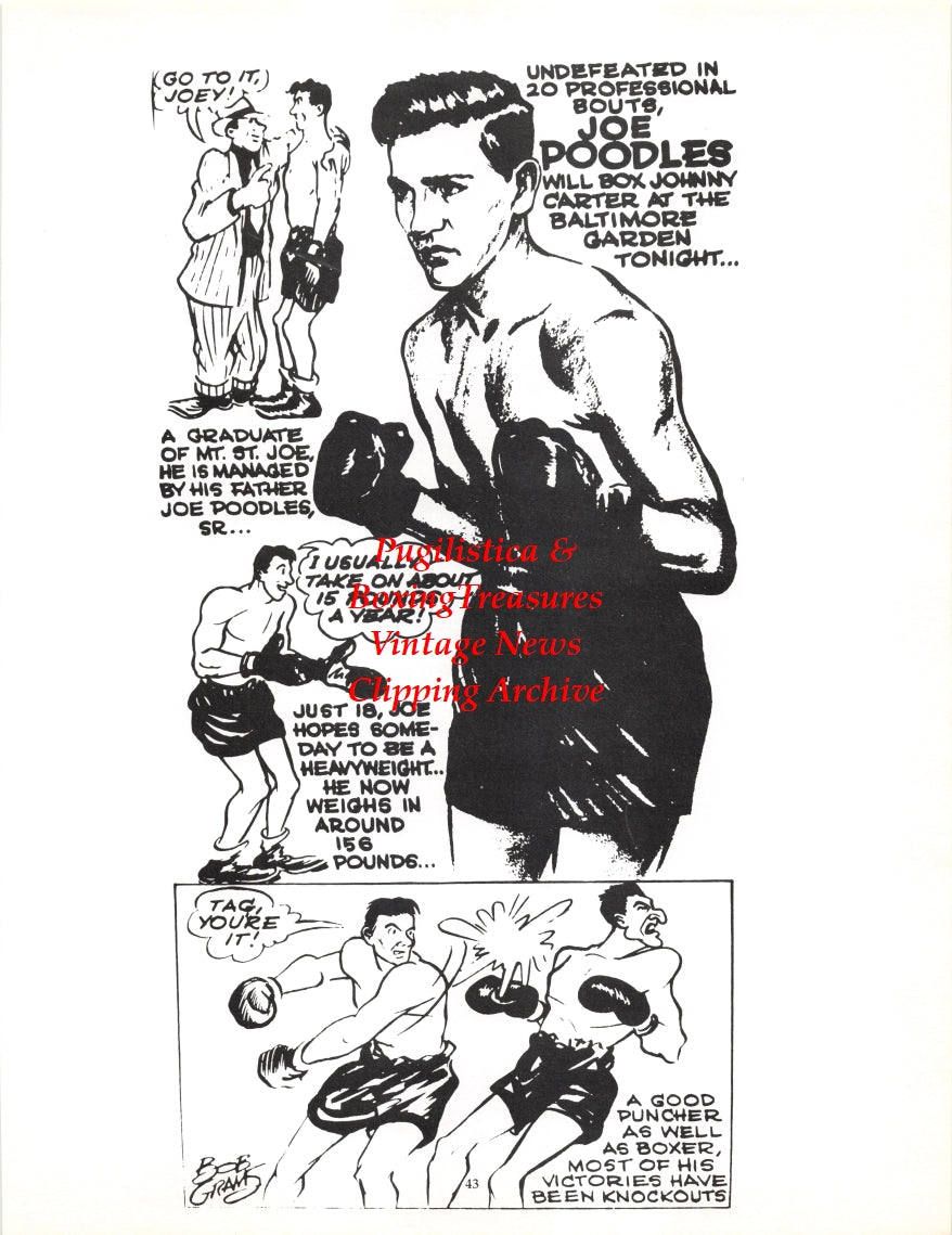 Boxing News Clipping #2706 - Vince Cala, Joe Poodles Sr.