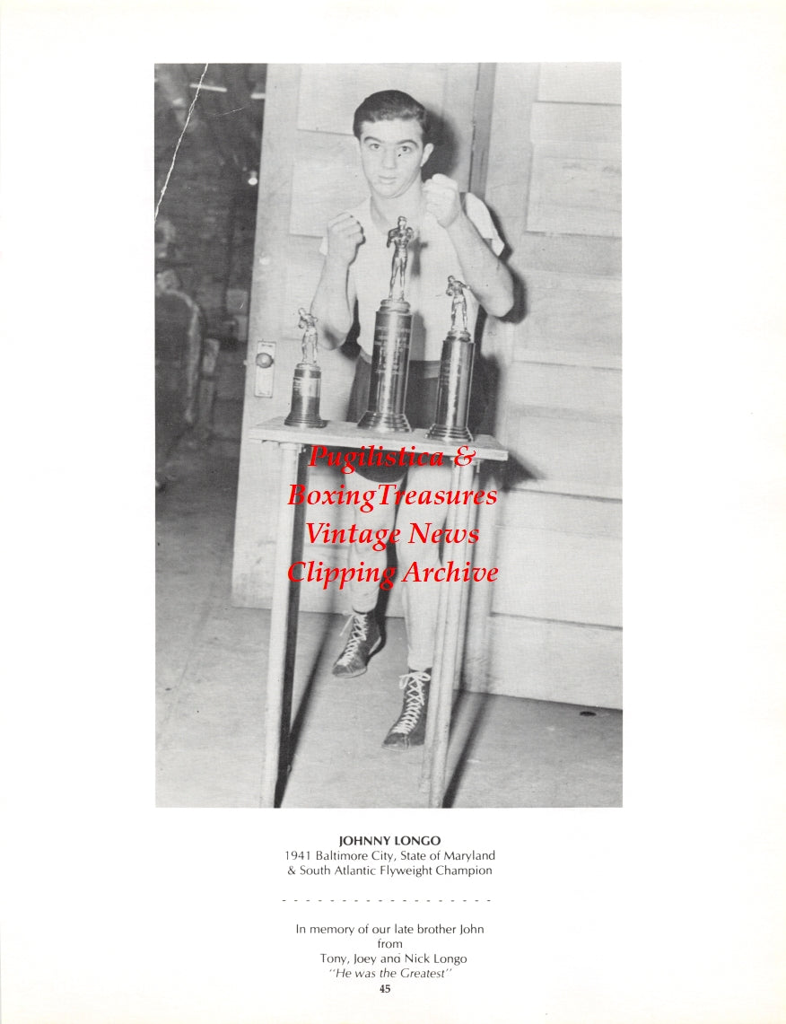 Boxing News Clipping #2707 - Johnny Longo, Al Flora