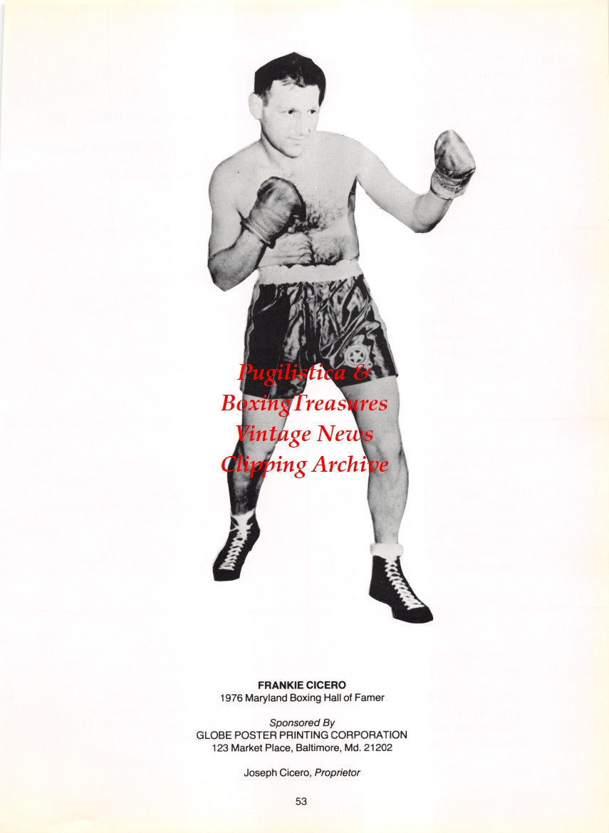 Boxing News Clipping #2765 - Frankie Cicero