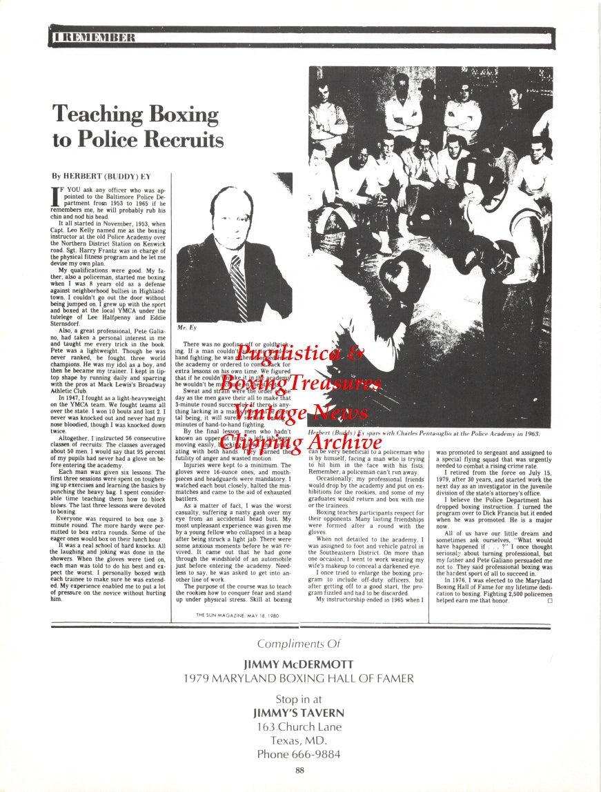 Boxing News Clipping #2728 - Pete Latzo vs. Joe Dundee, Buddy Ey