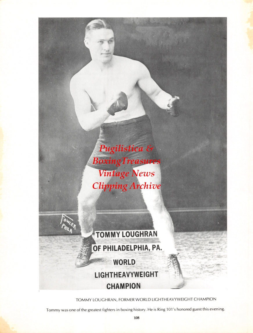 Boxing News Clipping #2738 - Tommy Loughran, Pete Galiano, Mary Karpovich